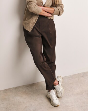 Anthology Chocolate Stretch Cotton Tapered Trouser