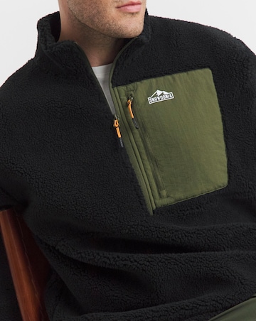Snowdonia Black Borg 1/2 Zip Jacket