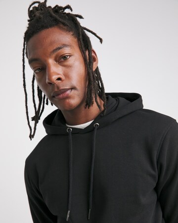 Overhead Hoodie Long- Black