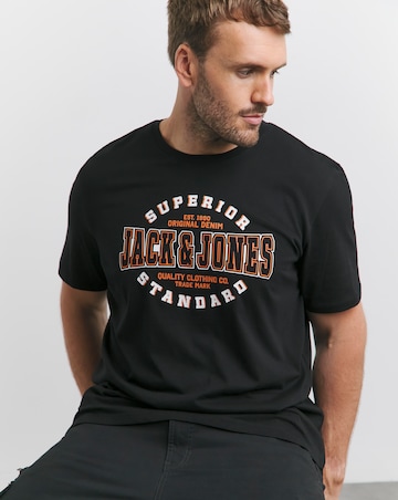 Jack & Jones Short Sleeve Logo T-Shirt - Black