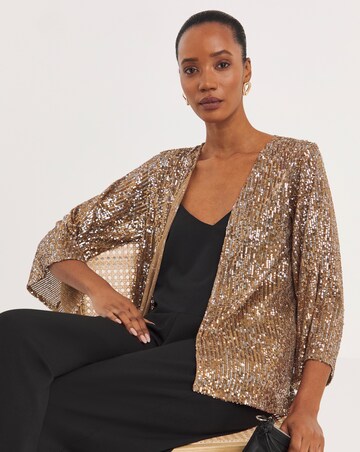 Jersey Sequin Kimono Top
