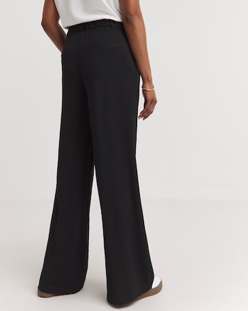 Textured Pleated Wide Leg Trousers