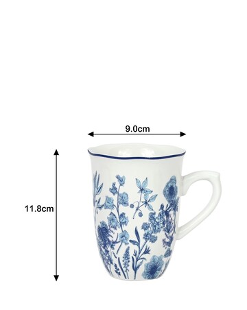 Waterside 16 Piece Blue Floral Dinner Set