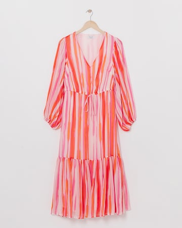 Printed Chiffon Maxi Dress