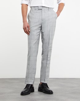 Jasper Light Grey Check Suit Trouser