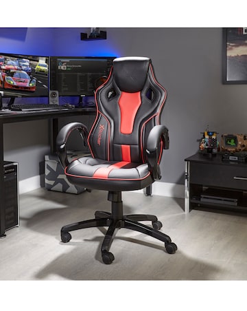 X Rocker Maverick Ergonomic PC Office Gaming Chair - Black / Red