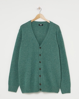 Green Lambswool Cardigan