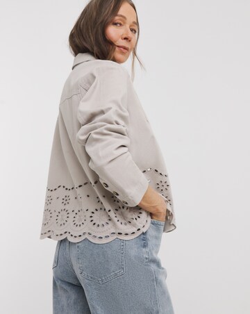 Pure Cotton Stone Broderie Jacket