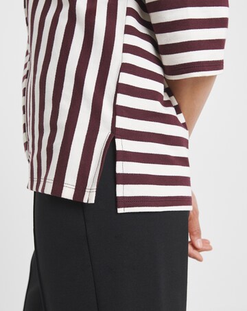 Burgundy Stripe Heavyweight T-Shirt