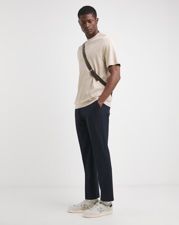 Relaxed Fit Interlock T-Shirt- Stone