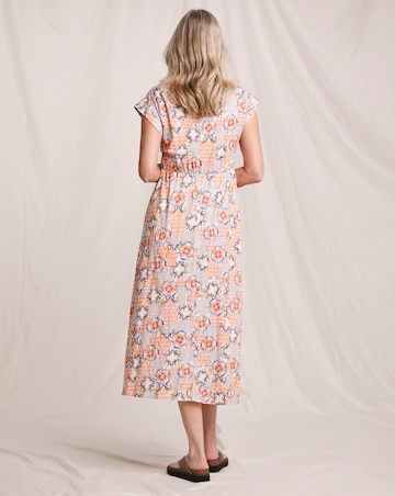 Julipa Pure Cotton Slub Printed Midi Dress