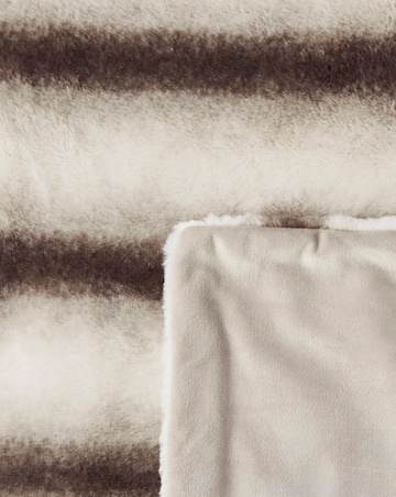 Stripe Animal Printed Faux Fur Throw