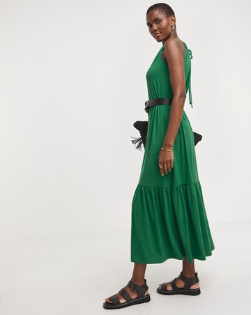Soft Touch Jersey Halter Neck Maxi Dress