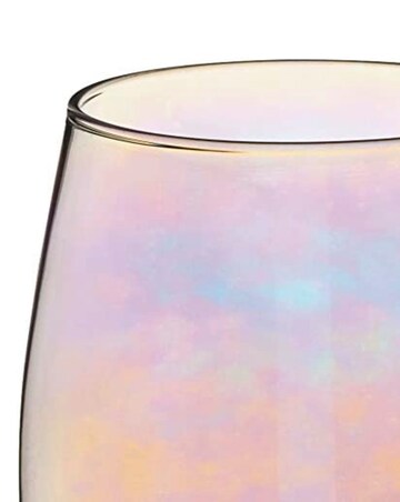 BarCraft Set of Two Iridescent Glass Tumblers