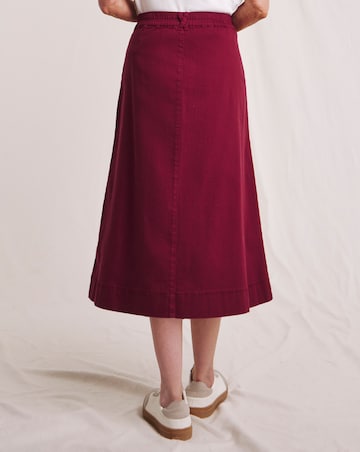 Julipa Stretch Cotton Midi Skirt