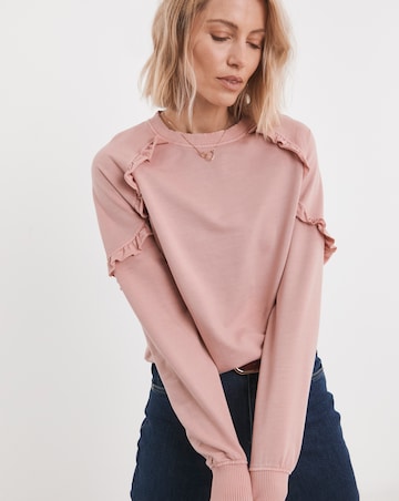 Blush Frill Detail Sweatshirt