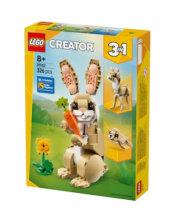 LEGO Creator 3in1 Cute Bunny Animal Playset 31162