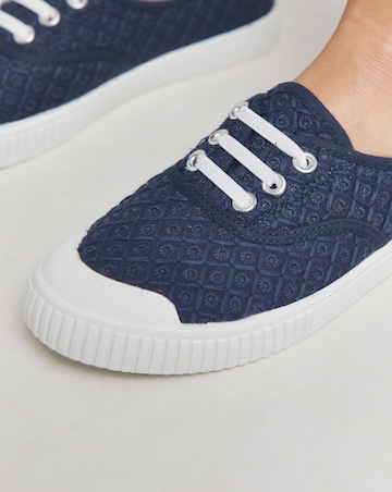 Birney Lace Up Plimsole Trainers - Standard Fit (D)