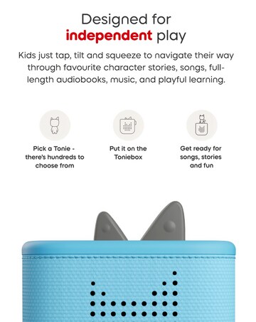 Tonies Toniebox 2 Starter Set with Creative Tonie Rubie - Sky Blue