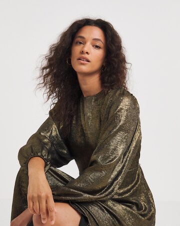 Foil Maxi Tea Dress