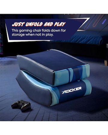 X Rocker Video Rocker Gaming Chair for Kids - Lava Blue