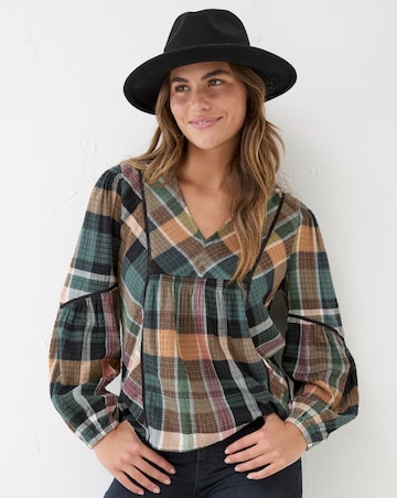 Fatface Lara Check Blouse