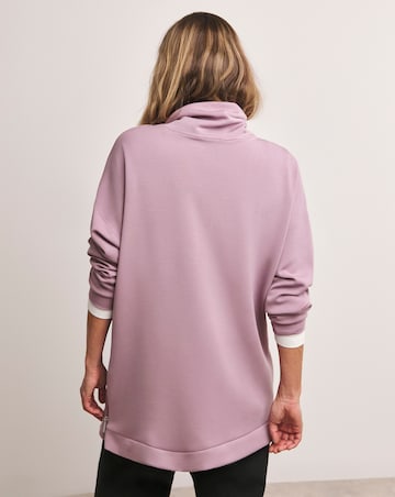 Anthology Elderberry High Neck Zip Side Sweatshirt