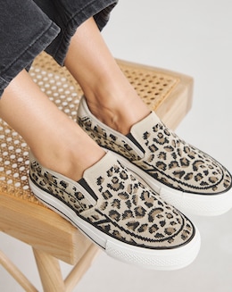 Cali Slip On Canvas Trainer - Extra Wide Fit (EEE)