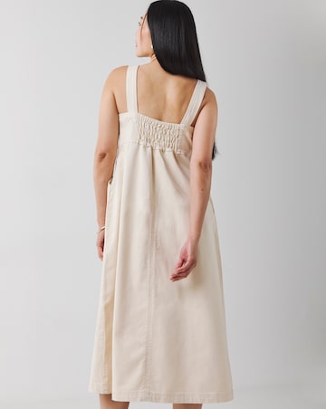 Ecru Apron Midi Dress