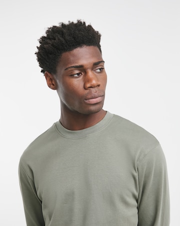 Relaxed Fit Interlock T-Shirt- Khaki