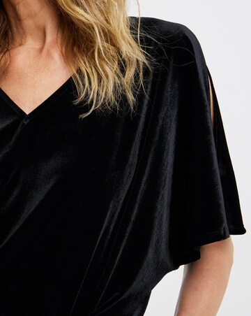 Velvet Split Sleeve Top