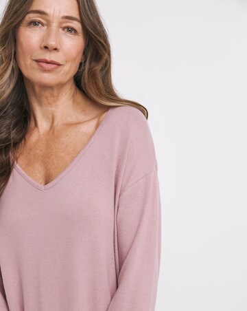 Blush Soft Touch V-Neck Longline Top