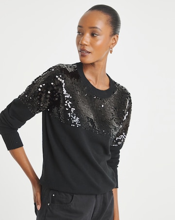 Black Sequin Jumper