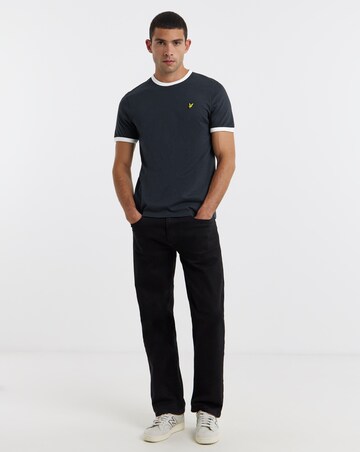 Lyle & Scott Navy Short Sleeve Ringer T-Shirt