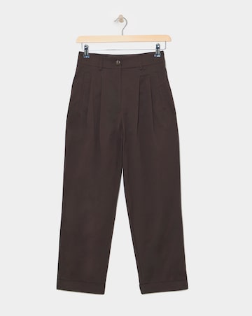 Anthology Chocolate Stretch Cotton Tapered Trouser