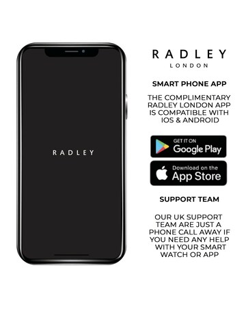 Radley Series 57 AMOLED Leather Silicone Strap Smart Watch - Ink
