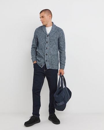 Blue Twist Wool Cardigan