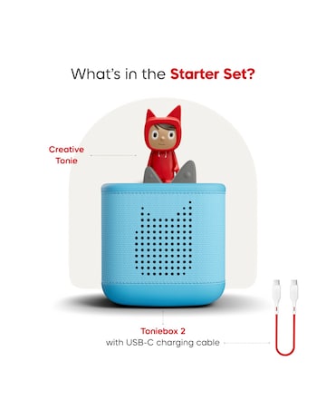 Toniebox 2 Sky Blue Starter Set and 4 Audio Characters Bundle