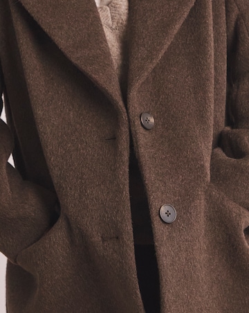 Anthology Mocha Tailored Wool Blend Coat