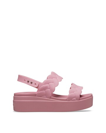 Crocs Rose Brooklyn Woven Low Wedge Sandals