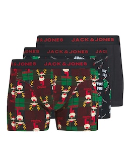Jack &amp; Jones Christmas Trunks 3 Pack - Multi