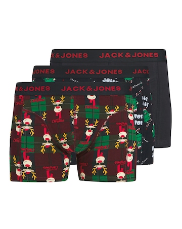 Jack & Jones Christmas Trunks 3 Pack - Multi