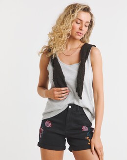 Joe Browns Floral Embroidered Denim Shorts