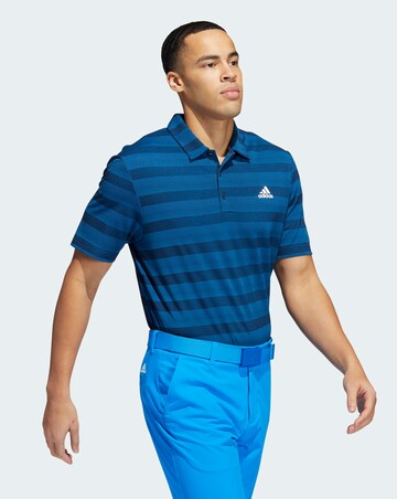 adidas Golf Two Colour Stripe Primegreen Polo