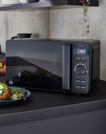 Swan SM22037LBLKN 20Litre Stealth Black Digital Microwave