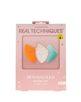 REAL TECHNIQUES DEWDAZZLER SPONGE SET FOR LIQUIDS &amp; CREAMS 3PC