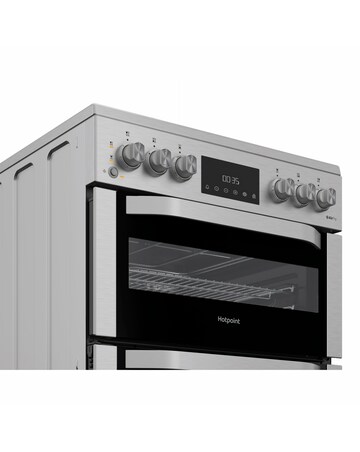 Hotpoint HDE6VDCASX 60cm Electric Double Cooker with Air Fry - Stainless Steel