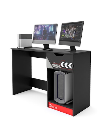 Octane Gaming Desk with Drawer Red