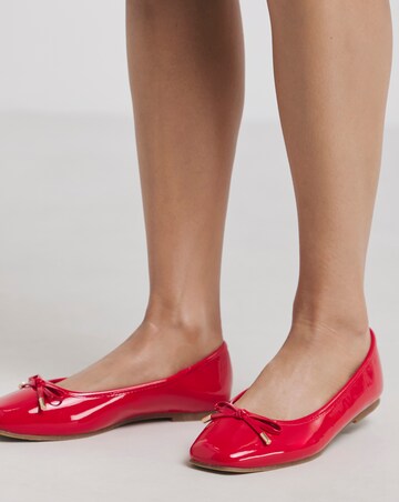 Evar Square Toe Ballerina Shoes - Extra Wide Fit (EEE)