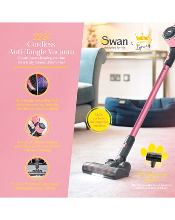 Swan TV?s Queen of Clean Cordless Anti-Tangle Vacuum Cleaner